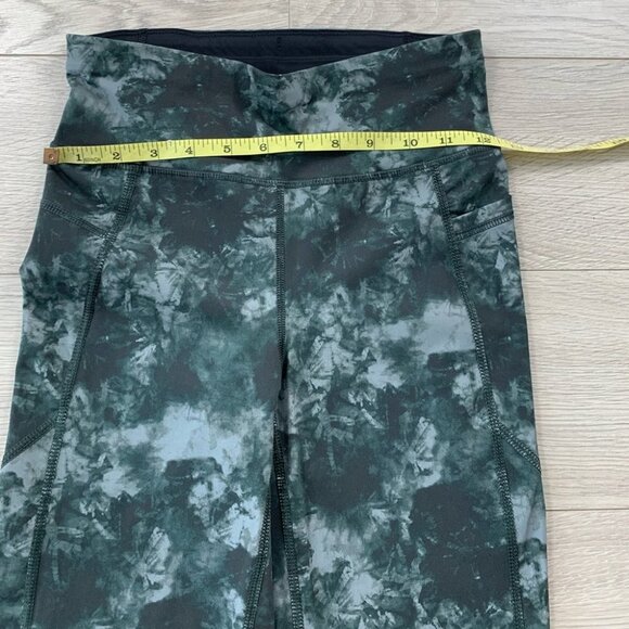 SWEATY BETTY Zero Gravity 7/8 Running Leggings In Green Tie Dye Print - Picture 10 of 14